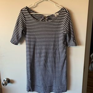 Free People 3/4 length sleeve striped mini dress